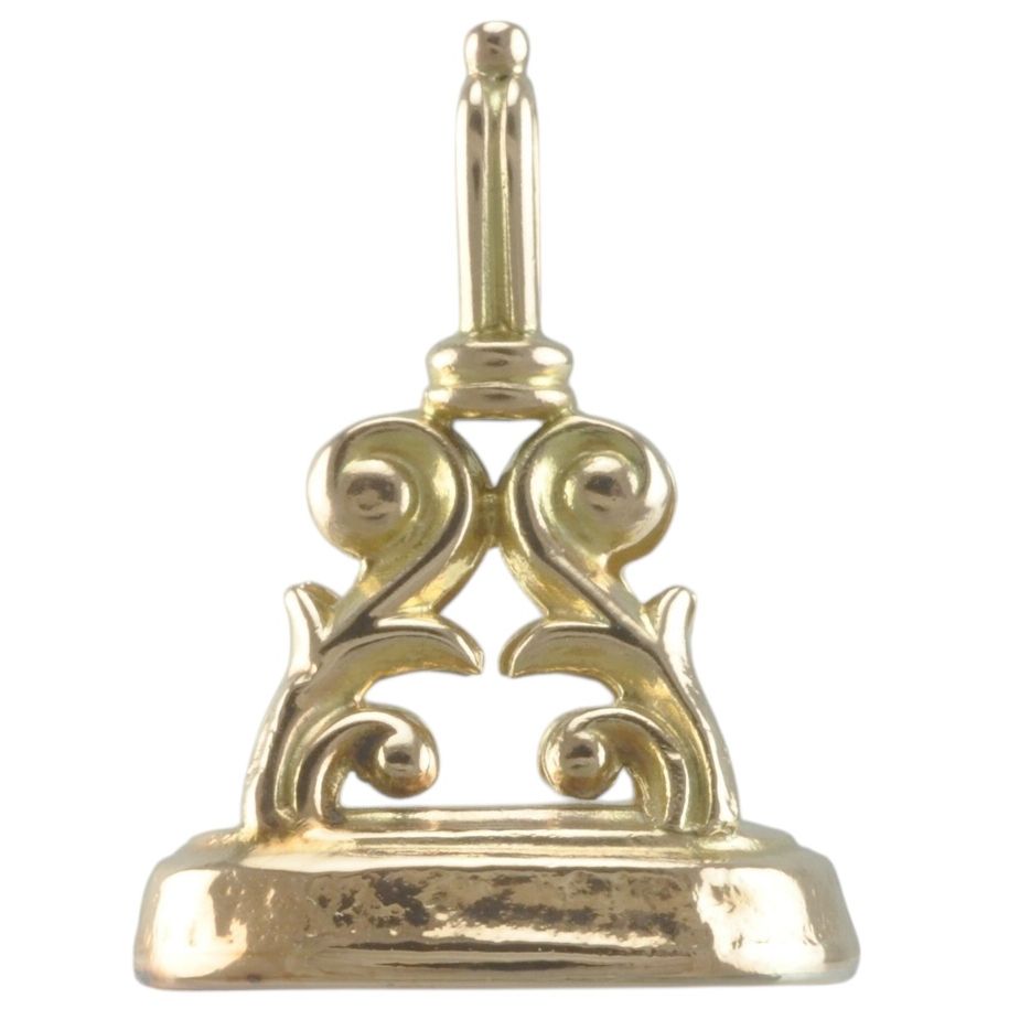 Antique Rose Gold Fob Pendant