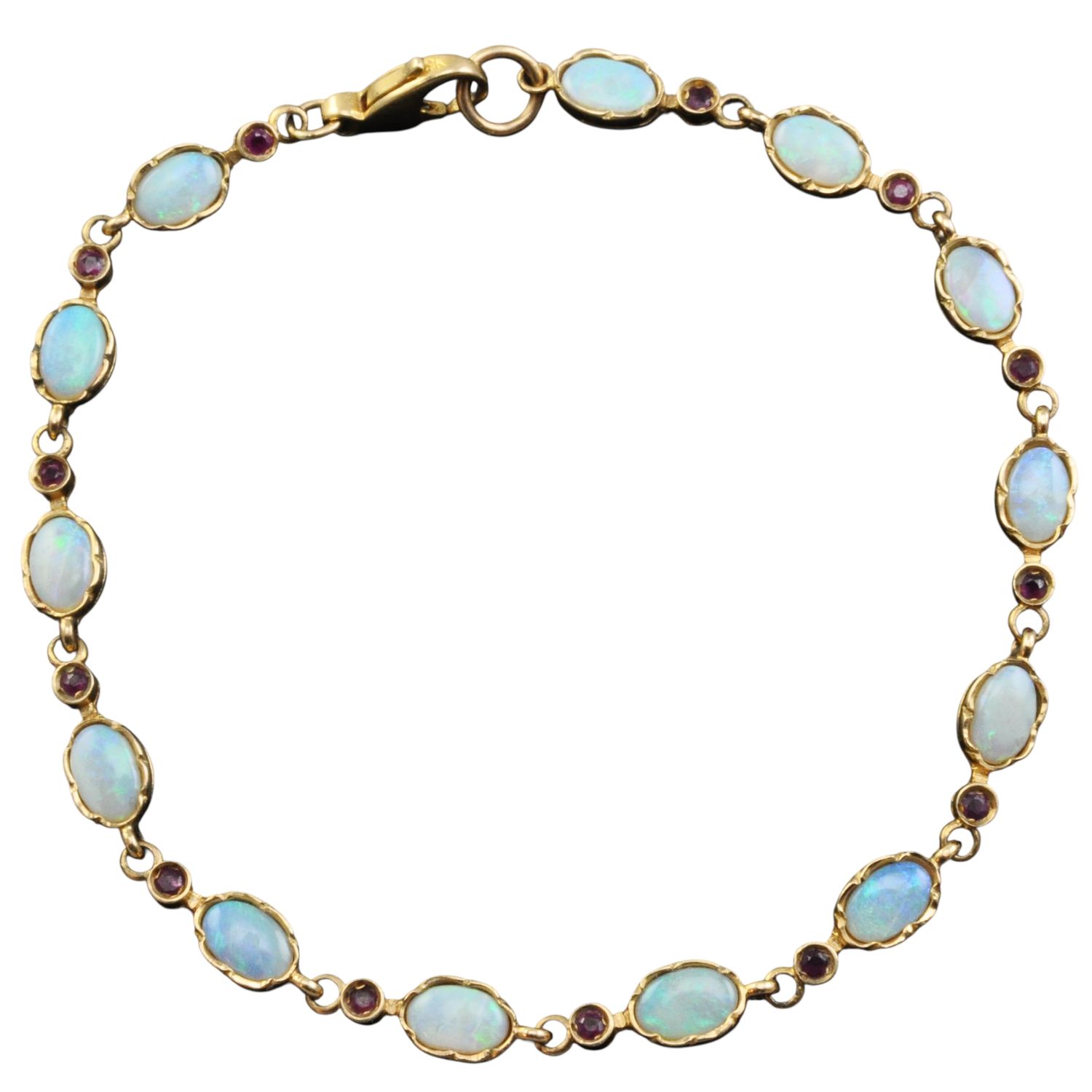 9ct Opal & Garnet Bracelet 9ct Opal & Garnet Bracelet