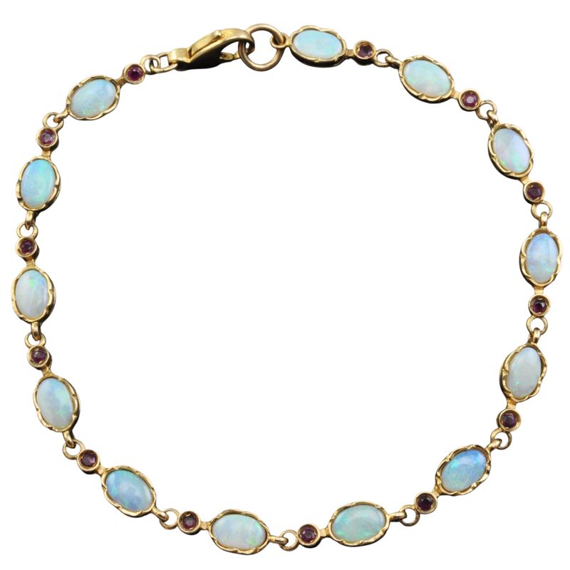 9ct Opal & Garnet Bracelet
