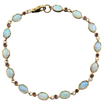 9ct Opal & Garnet Bracelet - Reserved