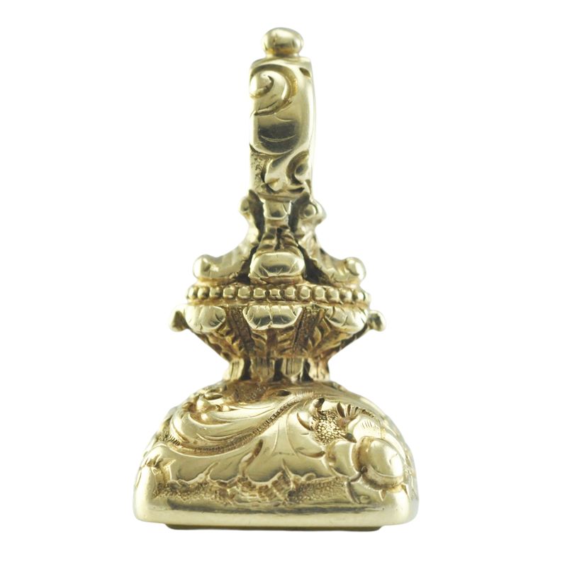 Antique Agate Seal Crest Fob