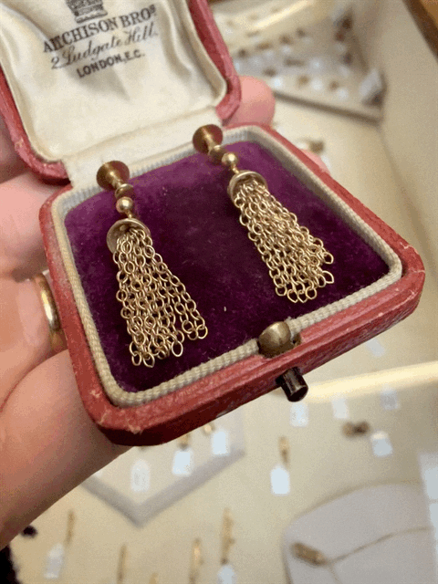 9ct Gold Screw-On Tassel Earrings
