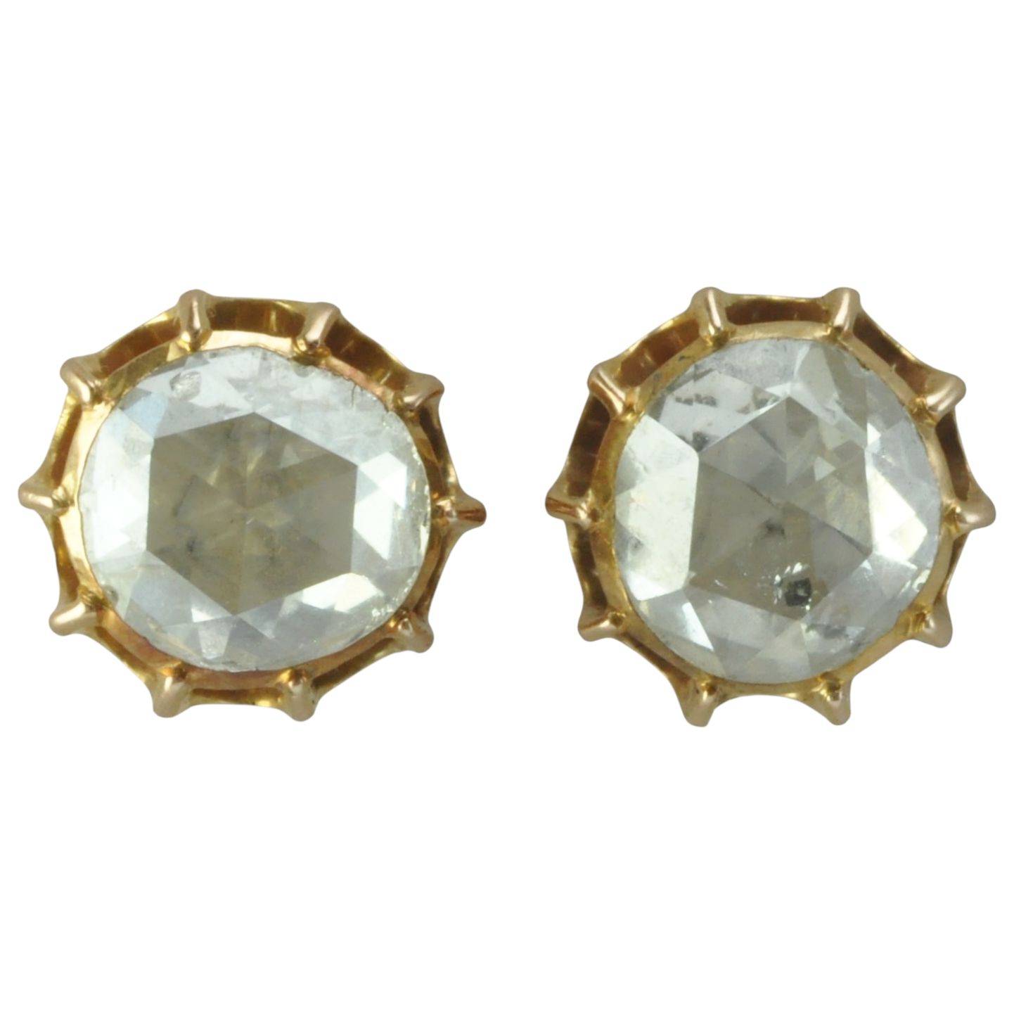 Victorian 18ct Diamond Stud Earrings
