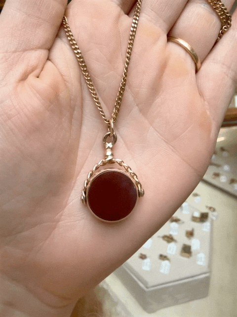 Antique Bloodstone and Carnelian Swivel Fob