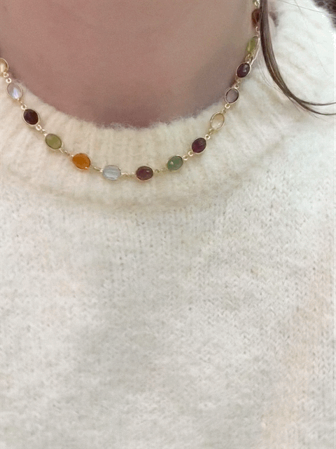 18ct Multi-Gemstone Necklace
