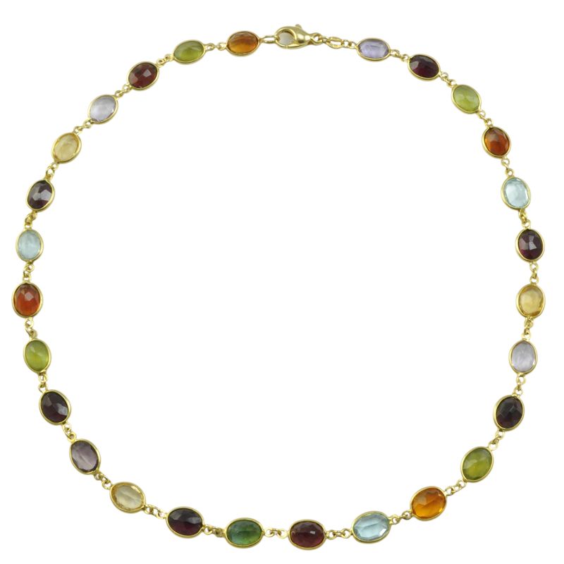 18ct Multi-Gemstone Necklace