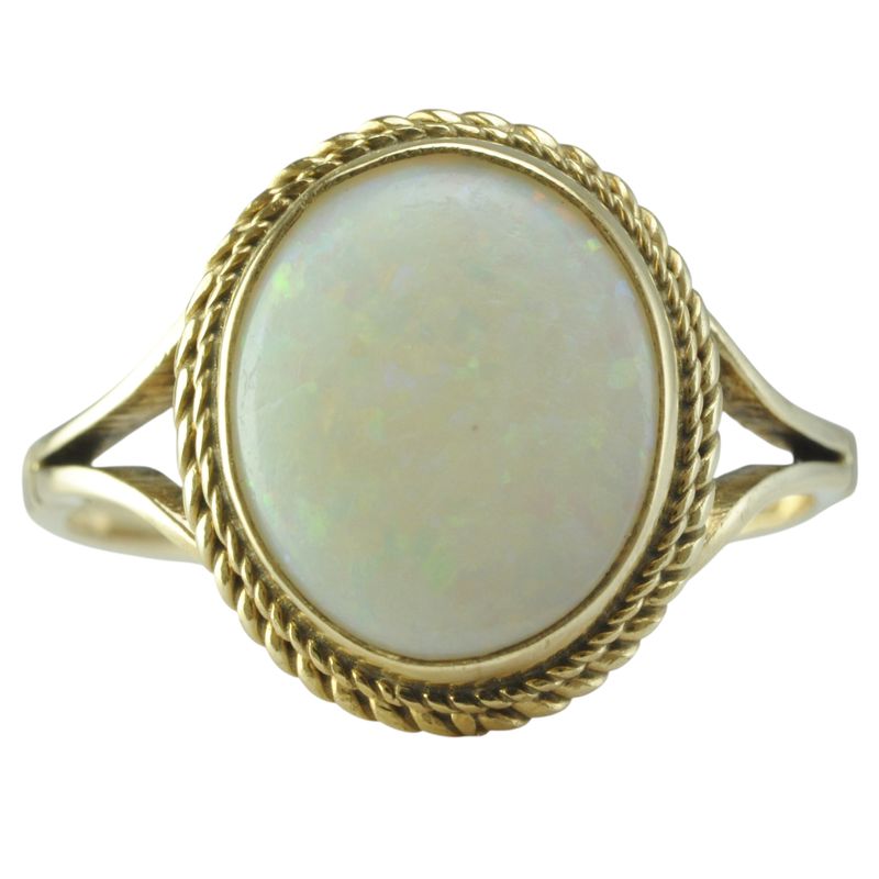 Vintage 9ct Synthetic Opal Ring