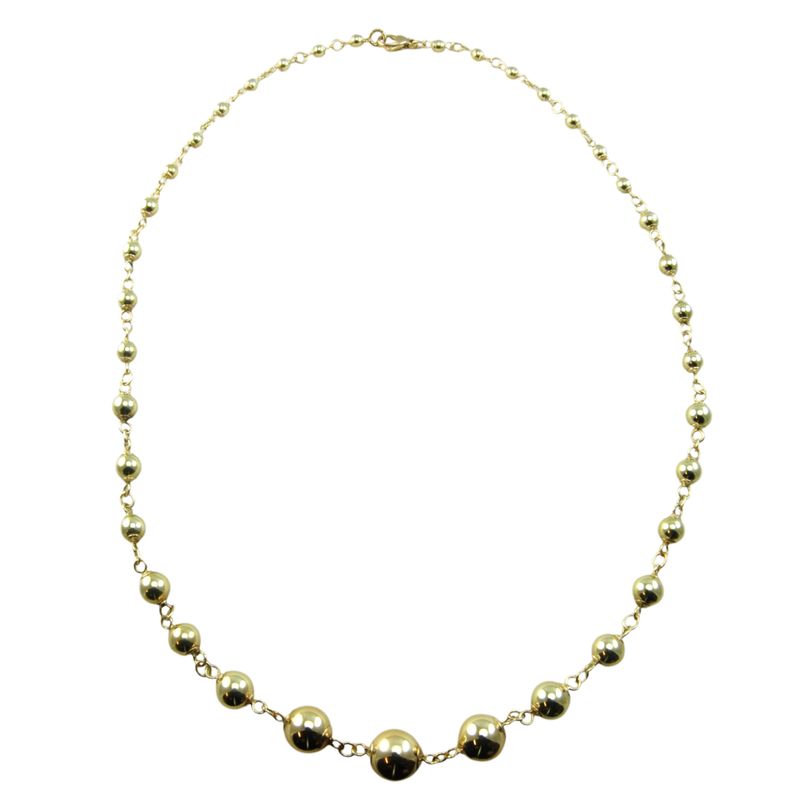 9ct Gold Graduated Beaded Necklace