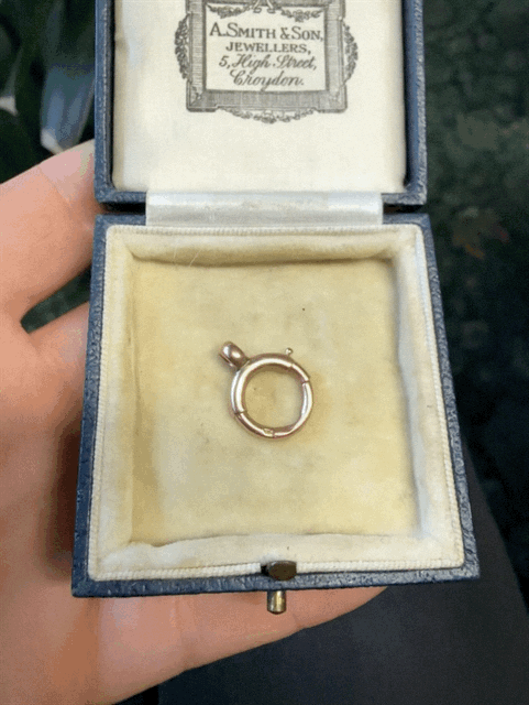 Antique Rose Gold Bolt Ring