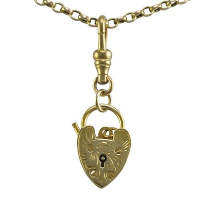 9ct Floral Vintage Heart Padlock 9ct Floral Vintage Heart Padlock