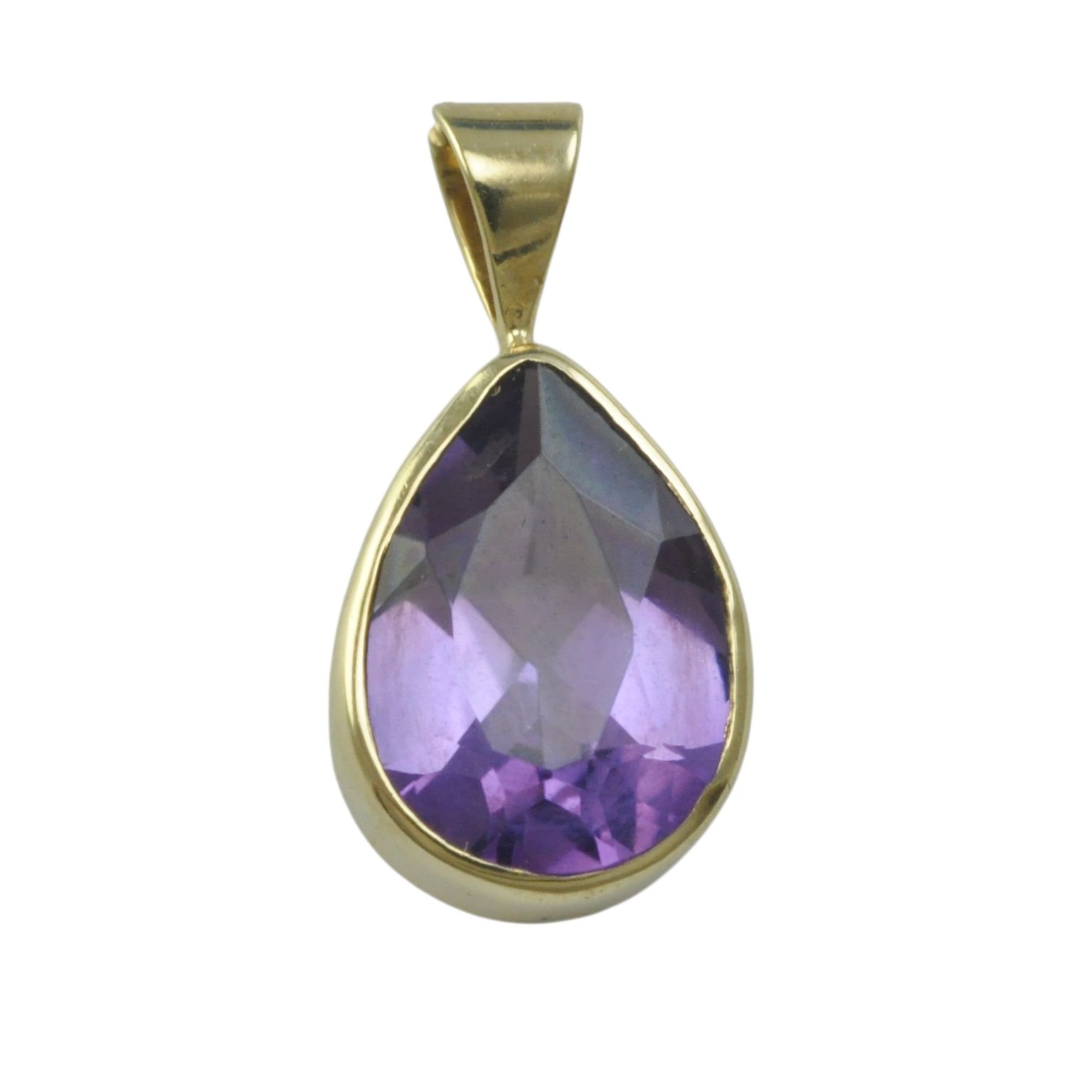 9ct Gold Amethyst Pendant