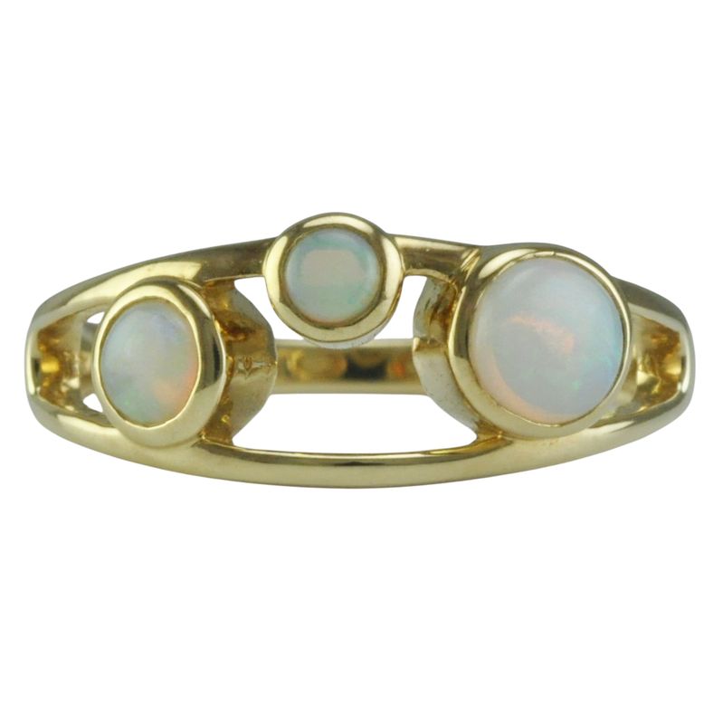 9ct Three Stone Opal Ring