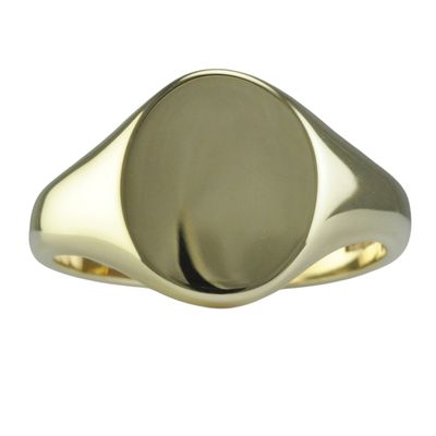 9ct Gold Oval Oxford Signet