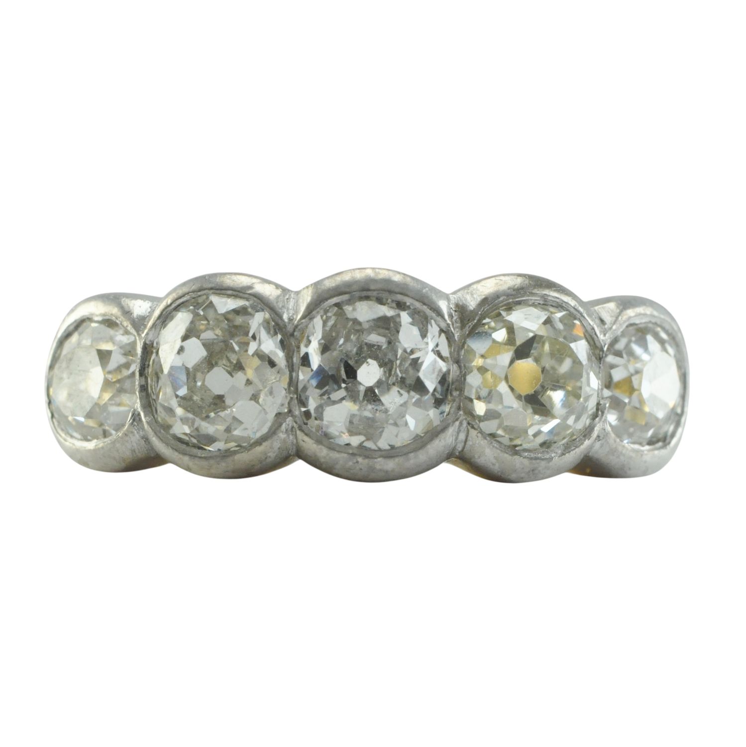 Old European-Cut Diamond Five Stone Ring
