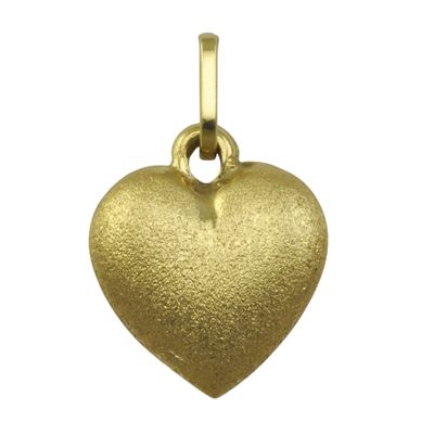 18ct Gold Stippled Heart Pendant 18ct Gold Stippled Heart Pendant