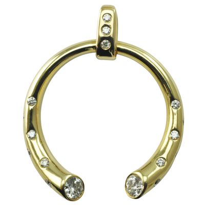 Diamond Set 18ct gold Contemporary Pendant