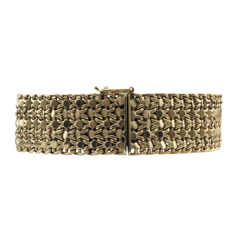 9ct Wide Flat Bracelet