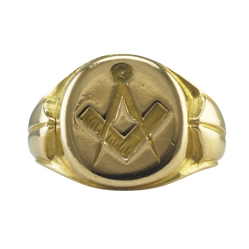 Edwardian 18ct Masonic Signet Ring - SOLD