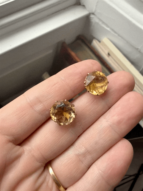 9ct Citrine Stud Earrings
