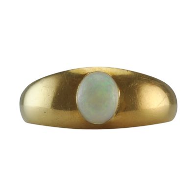 Late Victorian 18ct Opal Gypsy Ring - Reserved Late Victorian 18ct Opal Gypsy Ring - Reserved
