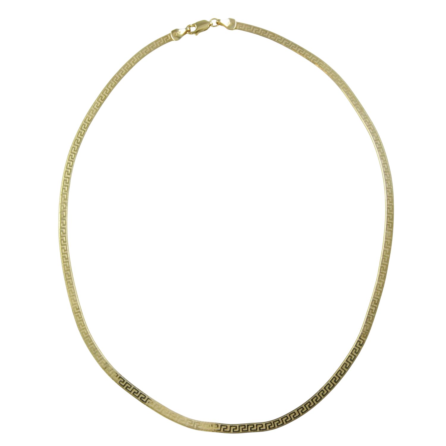 9ct Gold Flat Greek Key Necklace 9ct Gold Flat Greek Key Necklace