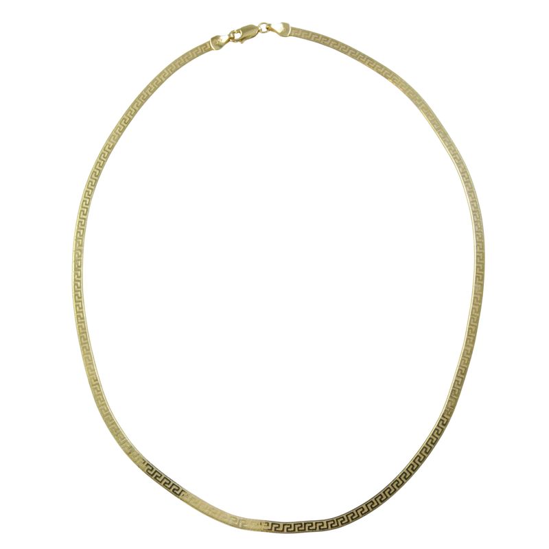 9ct Gold Flat Greek Key Necklace
