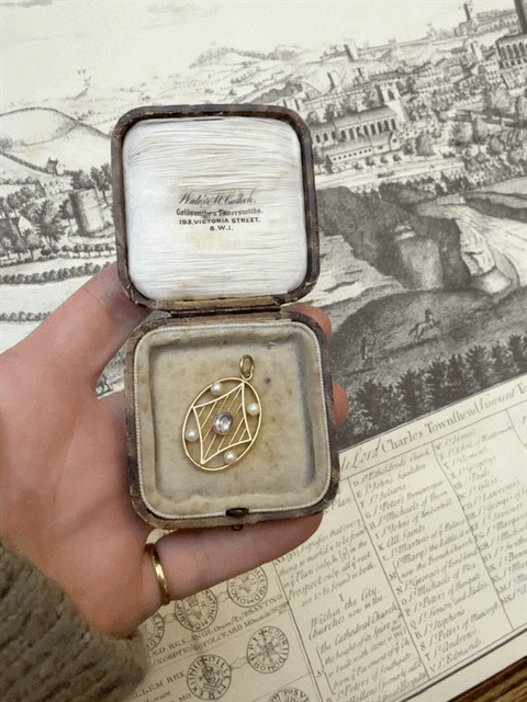 Edwardian Amethyst and Pearl Pendant