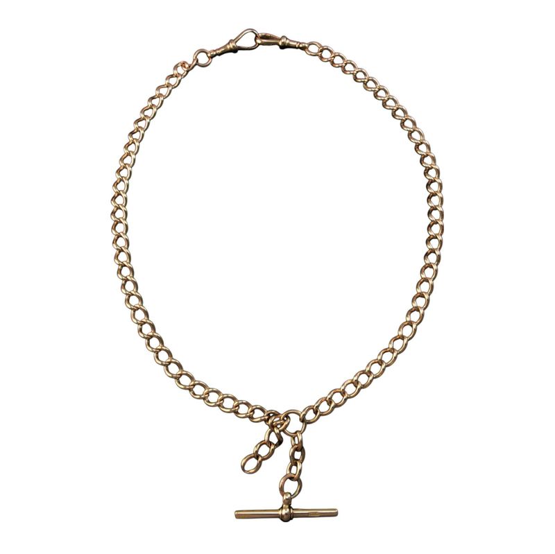 Antique Rose Gold Watch Albert and T-Bar