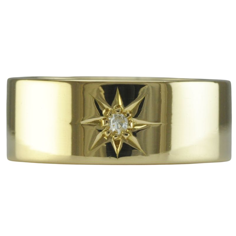 Antique Wide Diamond-Set Ring