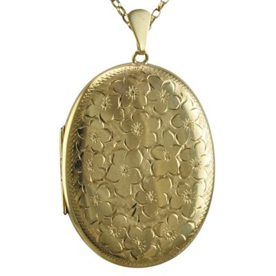 Vintage Large Floral Locket