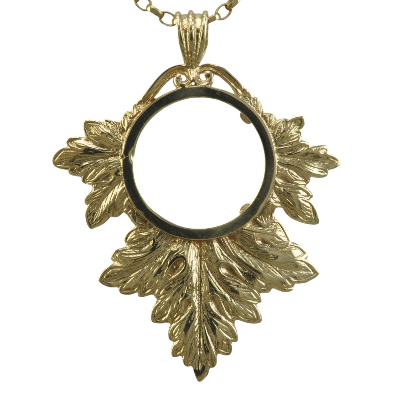 9ct Maple Leaf Coin Pendant Mount
