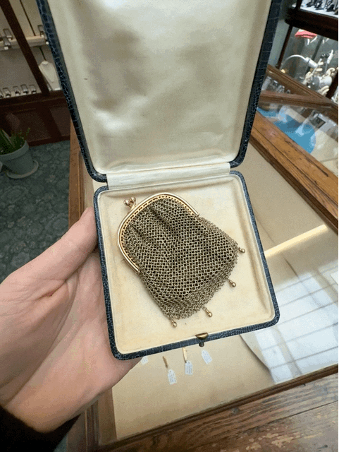 9ct Gold Woven Coin Purse