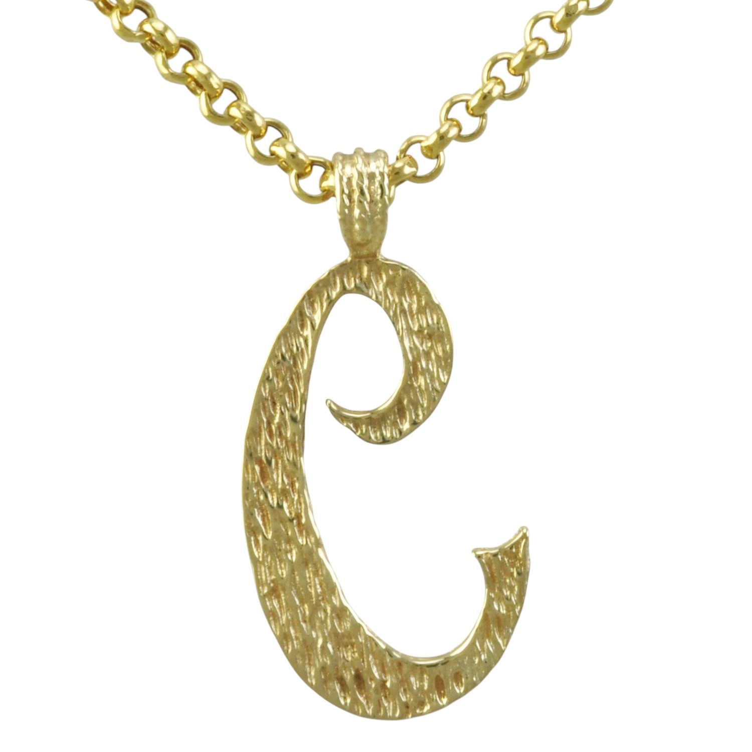 9ct Gold ‘C’ Pendant