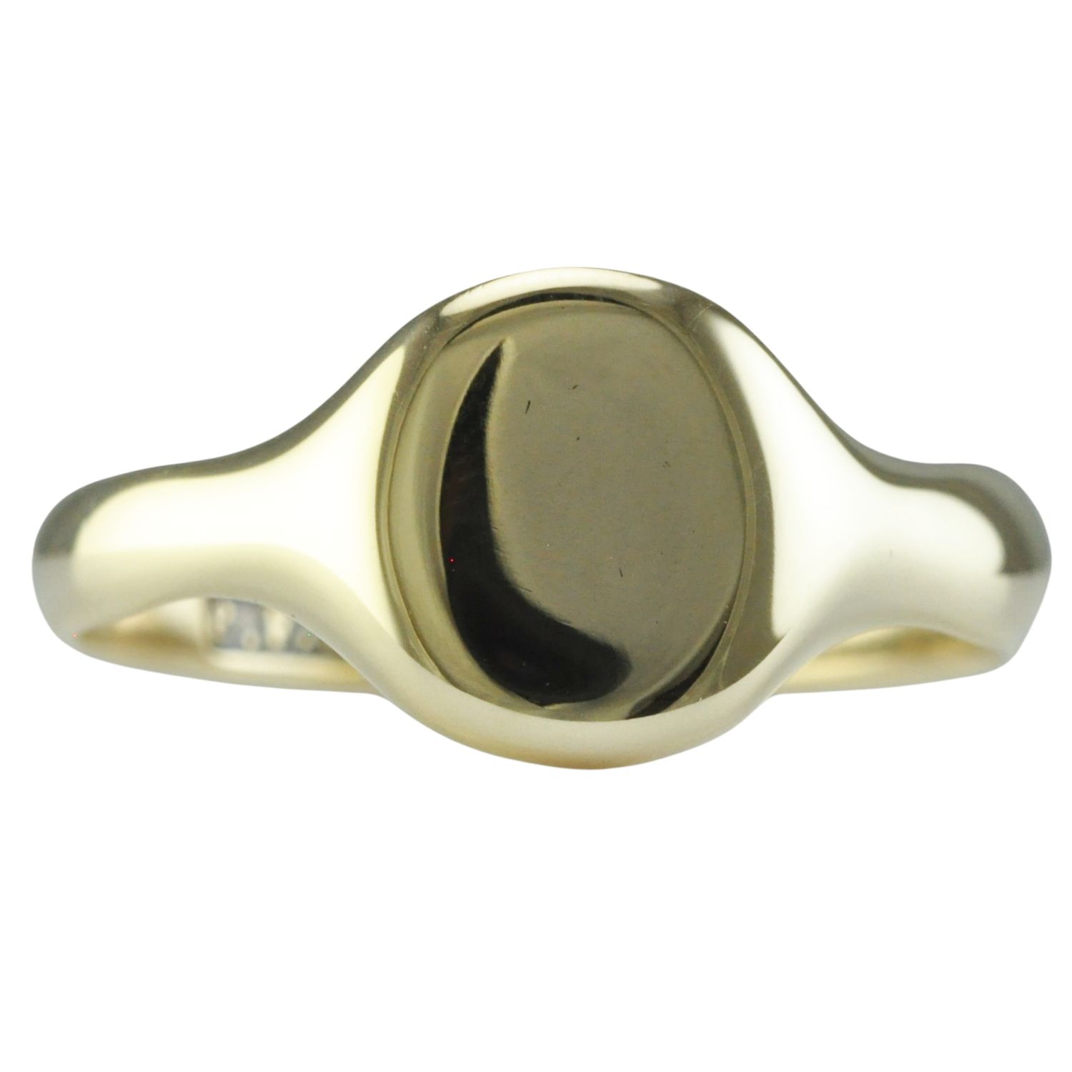9ct Gold Antique Plain Oval Signet Ring