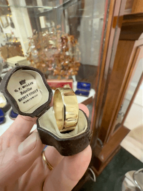 9ct Gold Wide Flat Wedding Ring