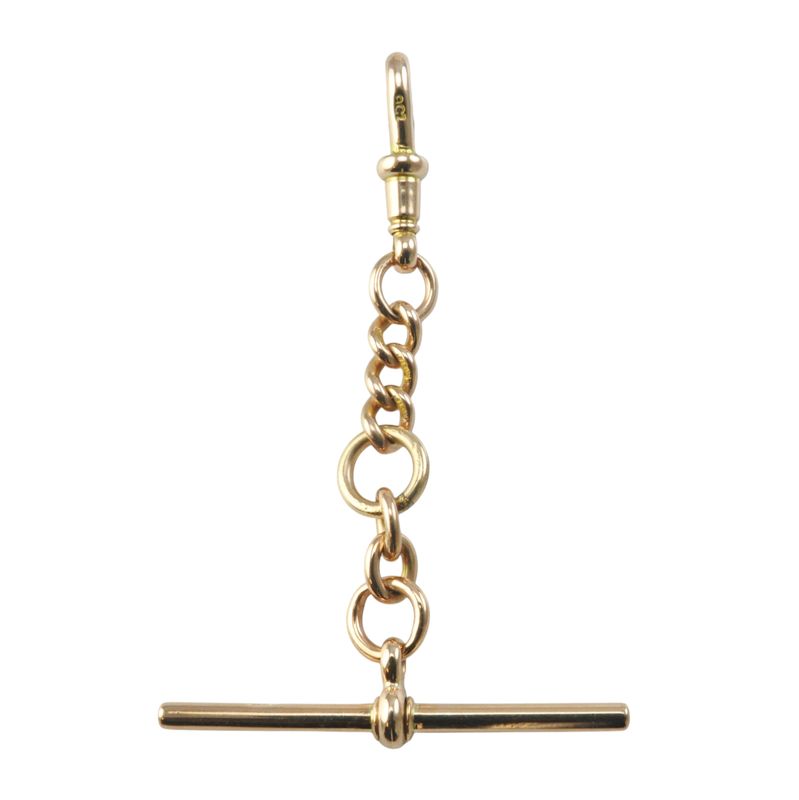 Antique 9ct Rose Gold T-Bar