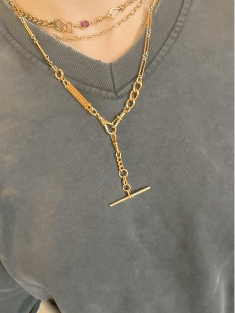 Antique 9ct Rose Gold T-Bar