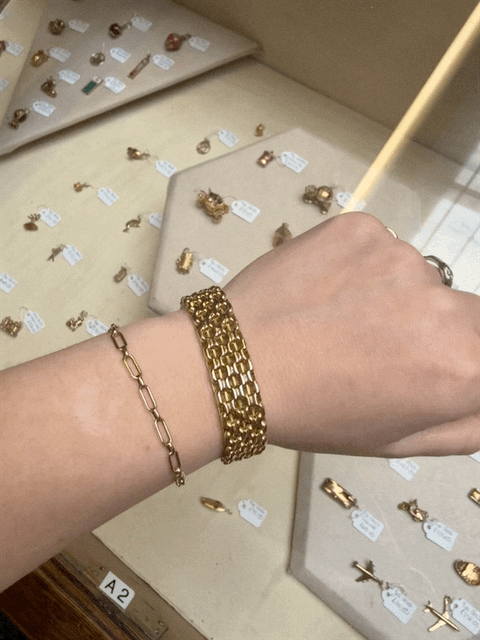 9ct Four Row Fixed Belcher Bracelet