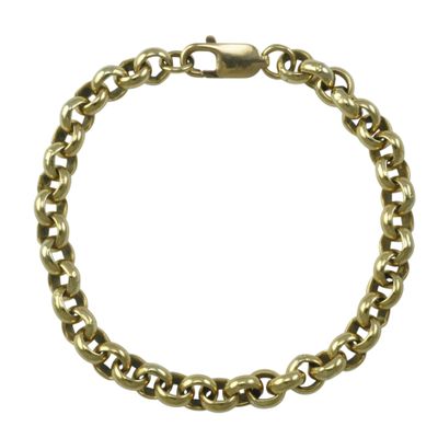 9ct Gold Belcher Chain Bracelet 9ct Gold Belcher Chain Bracelet