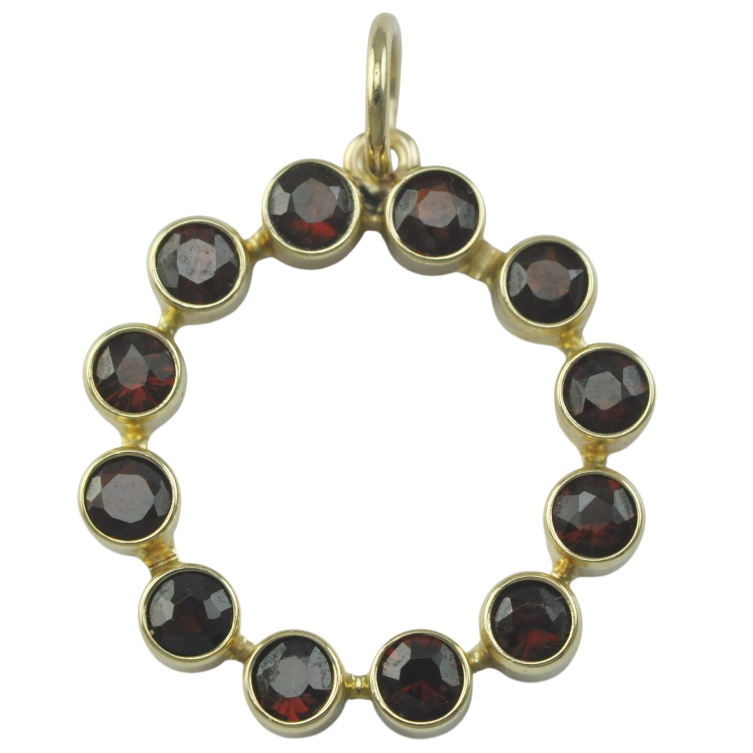 9ct Gold Garnet Pendant