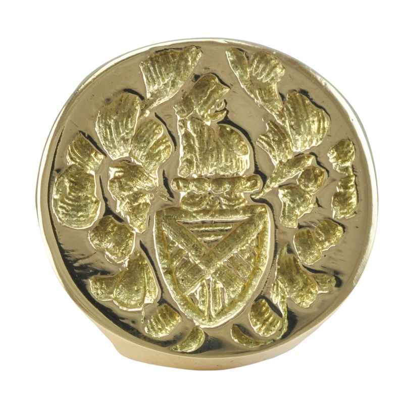 9ct Gold Heavy Crest Signet Ring