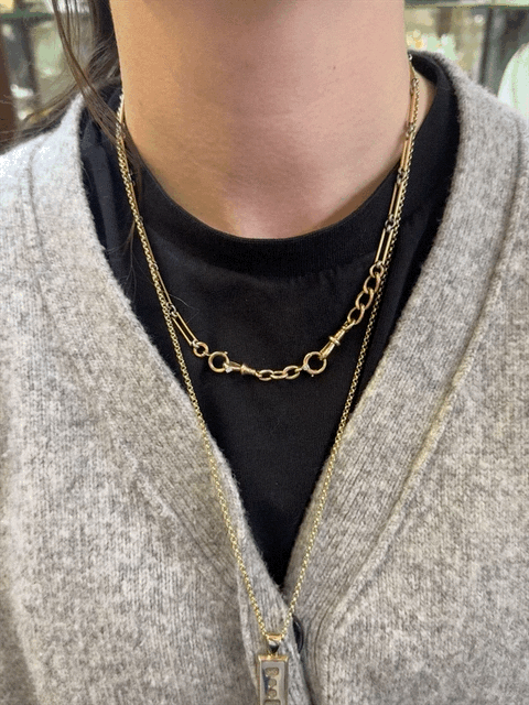 9ct Diamond Drop Swivel Extender and Clasp