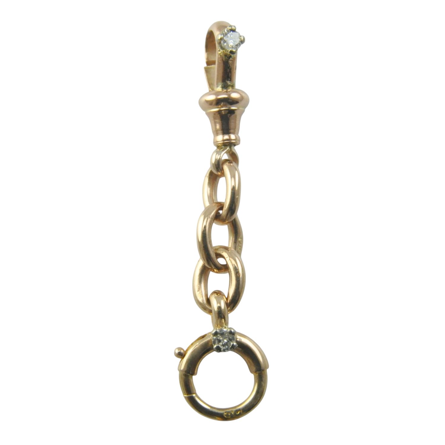 9ct Diamond Drop Swivel Extender and Clasp