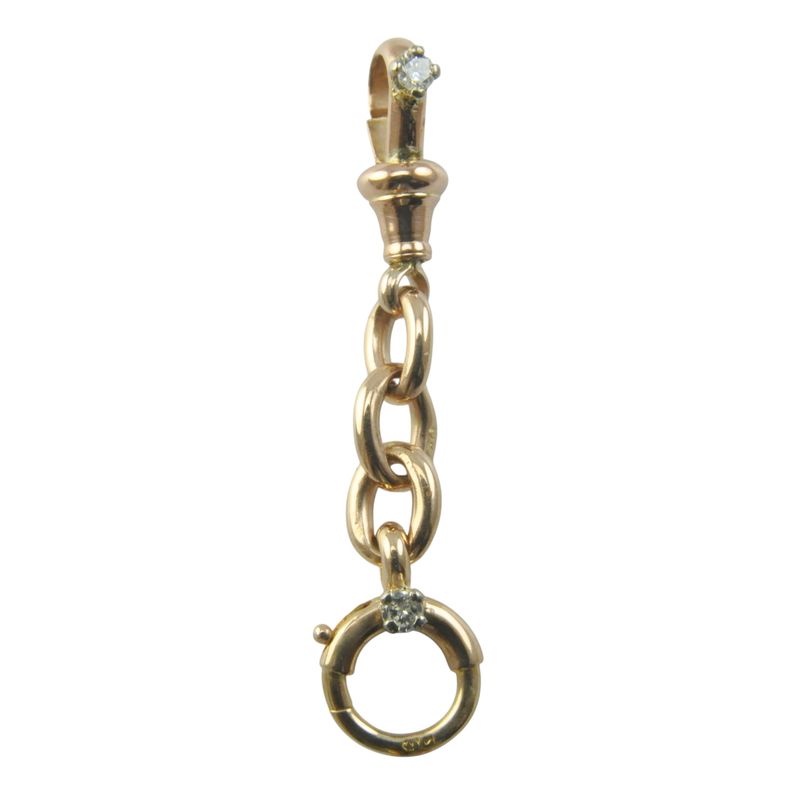 9ct Diamond Drop Swivel Extender and Clasp
