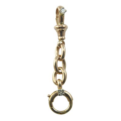9ct Diamond Drop Swivel Extender and Clasp 9ct Diamond Drop Swivel Extender and Clasp