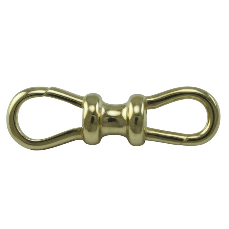 9ct Yellow Gold Double Dog Clip