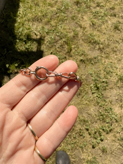 9ct Rose Gold Double Dog Clip