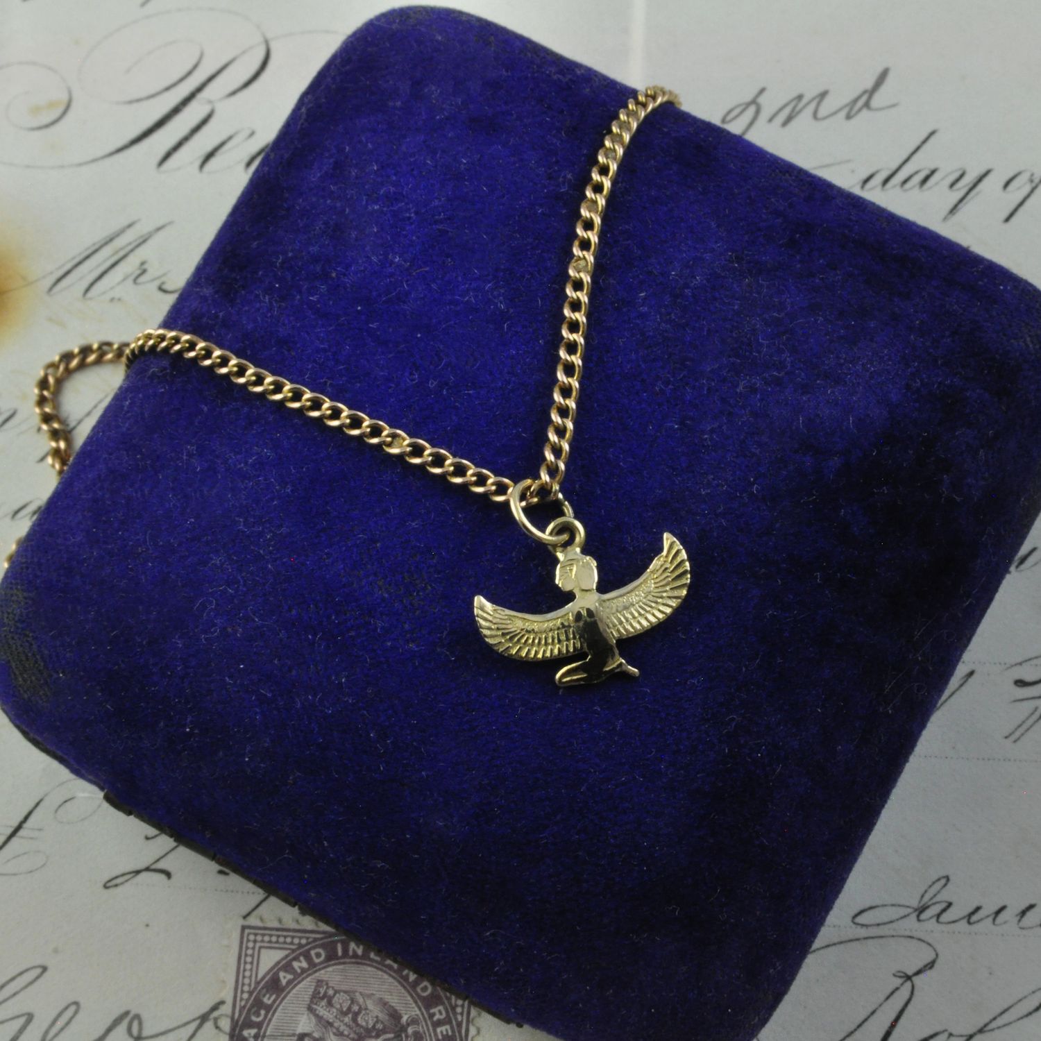 18ct Gold Isis Egyptian Goddess Pendant