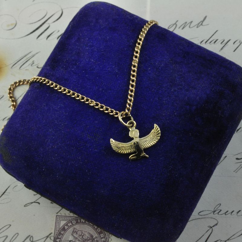 18ct Gold Isis Egyptian Goddess Pendant