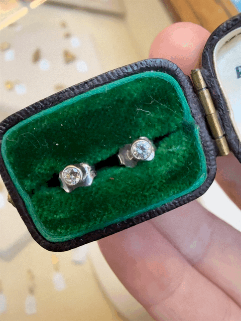 9ct White Gold Diamond Studs